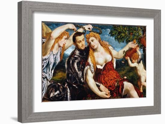 Venus, Mars & Cupid-Paris Bordone-Framed Giclee Print
