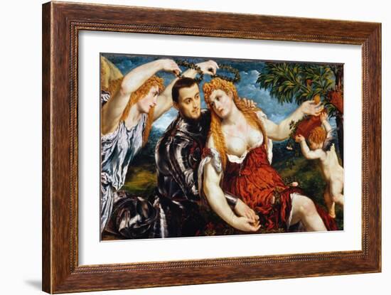 Venus, Mars & Cupid-Paris Bordone-Framed Giclee Print