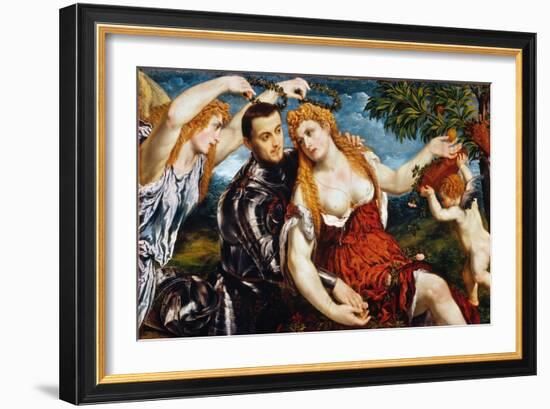 Venus, Mars & Cupid-Paris Bordone-Framed Giclee Print