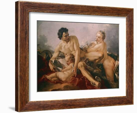 Venus, Mercury and Amor-Francois Boucher-Framed Giclee Print