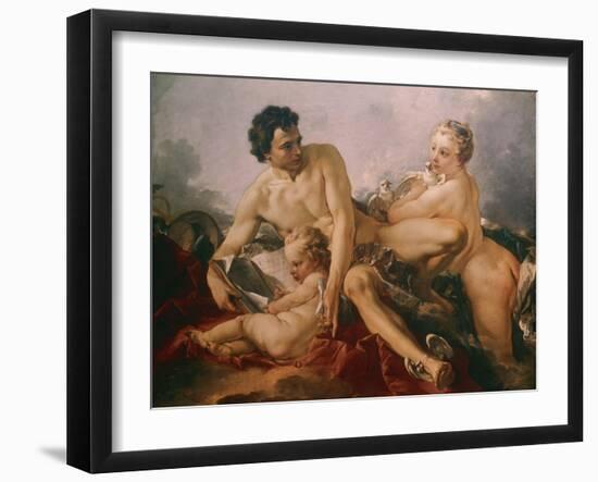 Venus, Mercury and Amor-Francois Boucher-Framed Giclee Print