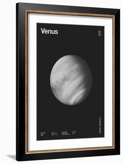 Venus : Minimal Planets Datas, 2023 (Digital)-Florent Bodart-Framed Giclee Print