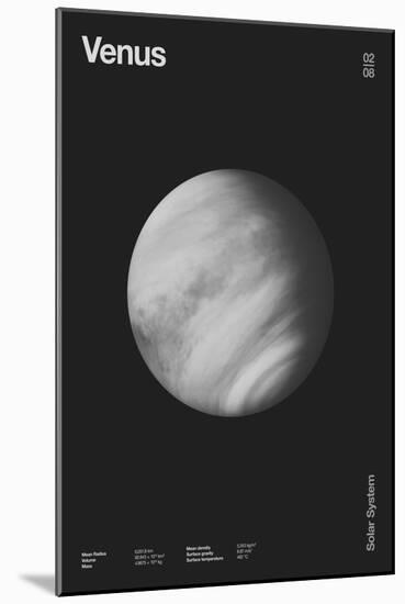 Venus : Minimal Planets Datas, 2023 (Digital)-Florent Bodart-Mounted Giclee Print