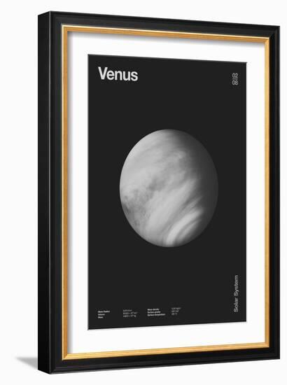 Venus : Minimal Planets Datas, 2023 (Digital)-Florent Bodart-Framed Giclee Print