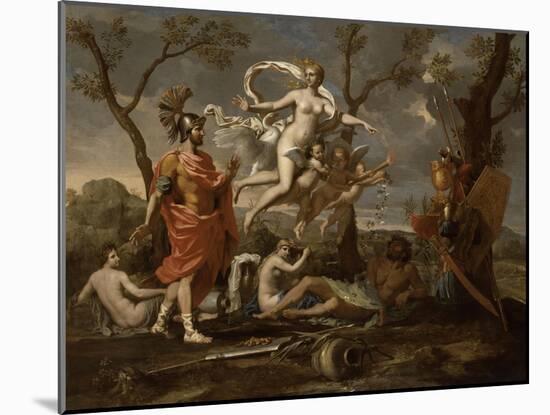 Vénus montrant ses armes à Enée-Nicolas Poussin-Mounted Giclee Print