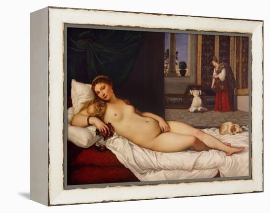 Venus of Urbino-Titian (Tiziano Vecelli)-Framed Premier Image Canvas