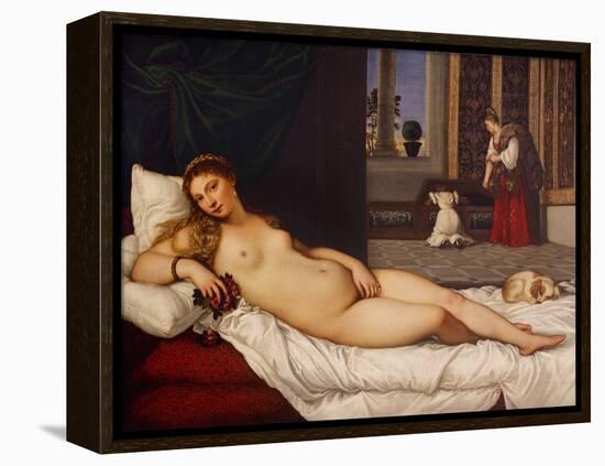 Venus of Urbino-Titian (Tiziano Vecelli)-Framed Premier Image Canvas