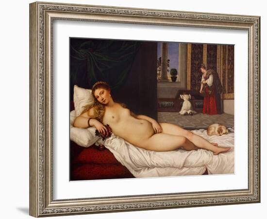 Venus of Urbino-Titian (Tiziano Vecelli)-Framed Premium Giclee Print