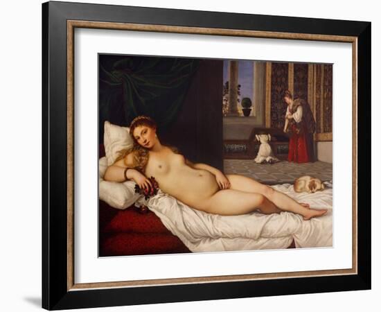 Venus of Urbino-Titian (Tiziano Vecelli)-Framed Giclee Print