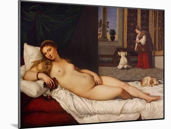 Venus of Urbino-Titian (Tiziano Vecelli)-Mounted Giclee Print