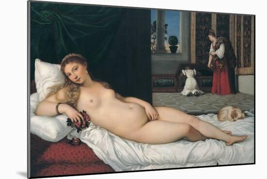 Venus of Urbino-Titian (Tiziano Vecelli)-Mounted Giclee Print