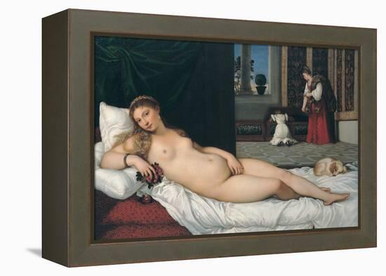 Venus of Urbino-Titian (Tiziano Vecelli)-Framed Premier Image Canvas