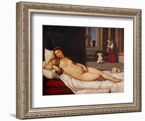 Venus of Urbino-Titian (Tiziano Vecelli)-Framed Art Print