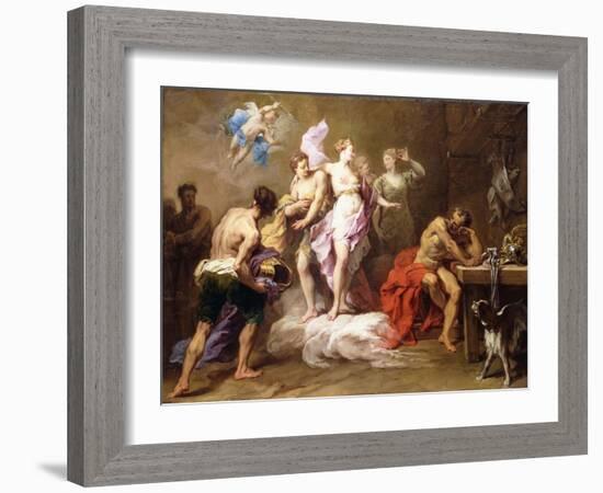 Venus Ordering Arms from Vulcan for Aeneas-Jean Restout-Framed Giclee Print