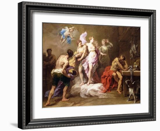 Venus Ordering Arms from Vulcan for Aeneas-Jean Restout-Framed Giclee Print