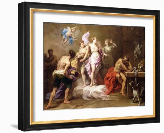 Venus Ordering Arms from Vulcan for Aeneas-Jean Restout-Framed Giclee Print