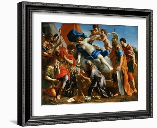 Venus Pouring a Balm on the Wound of Aeneas-Giovanni Francesco Romanelli-Framed Giclee Print