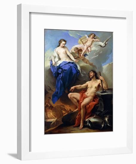 Venus Requesting Vulcan to Make Arms for Aeneas-Charles André van Loo-Framed Giclee Print