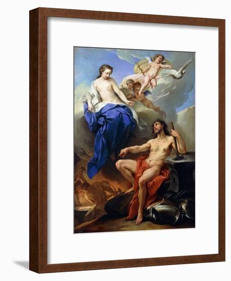 Venus Requesting Vulcan to Make Arms for Aeneas-Charles André van Loo-Framed Giclee Print