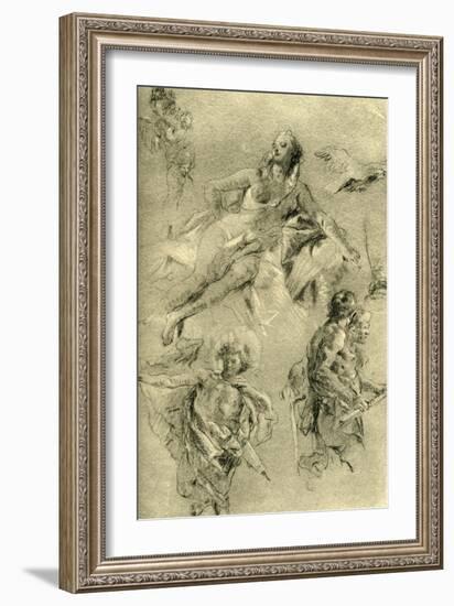 'Venus resting and other figures', c1762-c1766, (1928)-Giovanni Battista Tiepolo-Framed Giclee Print