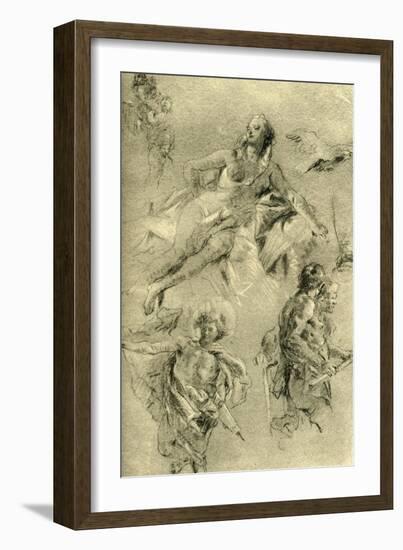 'Venus resting and other figures', c1762-c1766, (1928)-Giovanni Battista Tiepolo-Framed Giclee Print