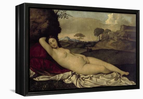 Venus Resting-Giorgione-Framed Premier Image Canvas