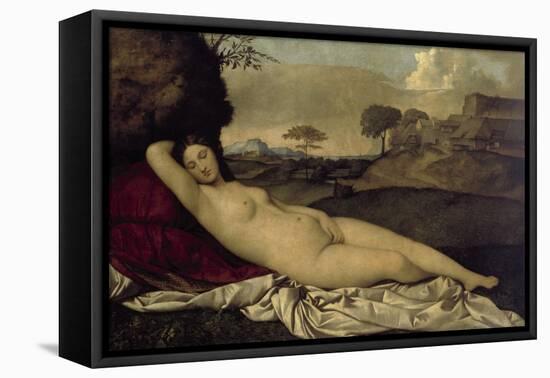 Venus Resting-Giorgione-Framed Premier Image Canvas