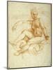 Venus Seated on Clouds Pointing Downwards-Raphael-Mounted Giclee Print