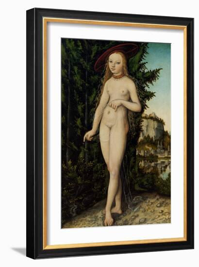 Venus Standing in a Landscape, 1529-Lucas Cranach the Elder-Framed Giclee Print