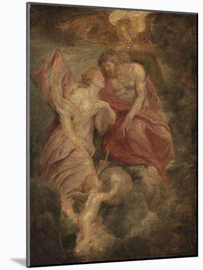 Venus Supplicating Jupiter (Oil on Oak Panel)-Peter Paul Rubens-Mounted Giclee Print