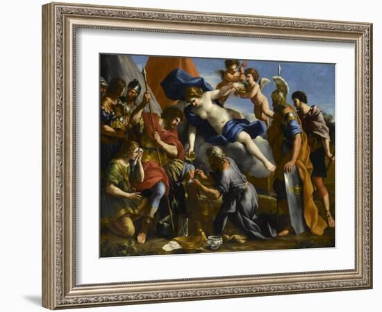 Vénus versant le dictame sur la blessure d'Enée-Giovanni Francesco Romanelli-Framed Giclee Print