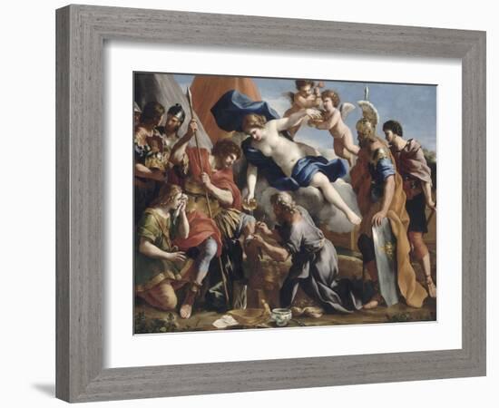 Vénus versant le dictame sur la blessure d'Enée-Giovanni Francesco Romanelli-Framed Giclee Print