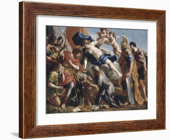 Vénus versant le dictame sur la blessure d'Enée-Giovanni Francesco Romanelli-Framed Giclee Print