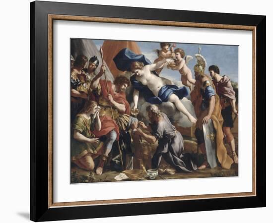 Vénus versant le dictame sur la blessure d'Enée-Giovanni Francesco Romanelli-Framed Giclee Print