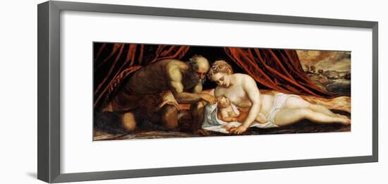 Venus, Vulcan and Cupid. Ca. 1550-55-Tintoretto (Jacopo Robusti)-Framed Giclee Print