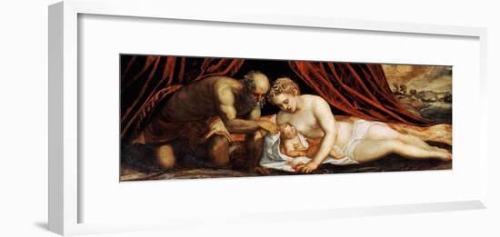 Venus, Vulcan and Cupid. Ca. 1550-55-Tintoretto (Jacopo Robusti)-Framed Giclee Print