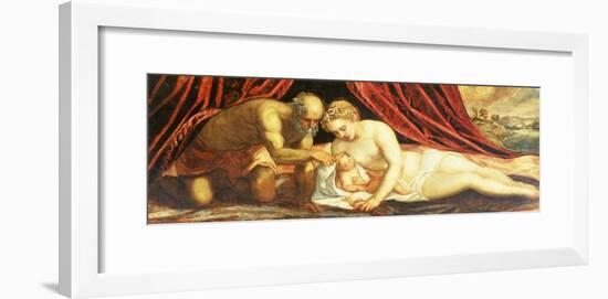 Venus, Vulcan and Cupid-Jacopo Robusti Tintoretto-Framed Giclee Print