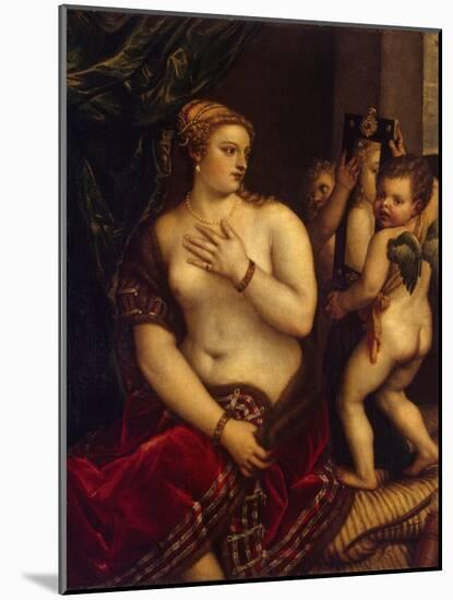 Venus with a Mirror, 1560-Titian (Tiziano Vecelli)-Mounted Giclee Print