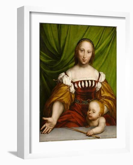 Venus with Cupid, 1526-28-Hans Holbein the Younger-Framed Giclee Print