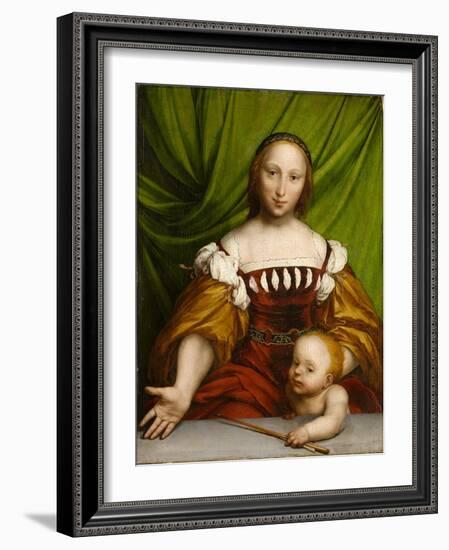 Venus with Cupid, 1526-28-Hans Holbein the Younger-Framed Giclee Print