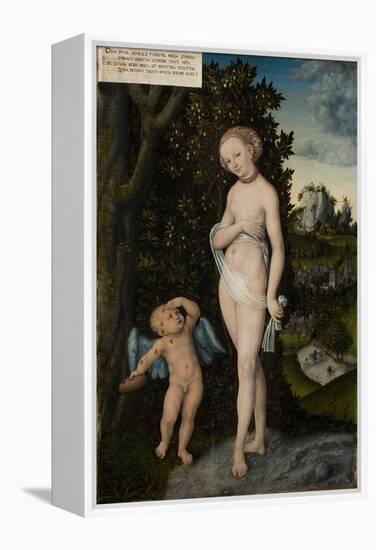 Venus with Cupid Stealing Honey, 1530-Lucas Cranach the Elder-Framed Premier Image Canvas