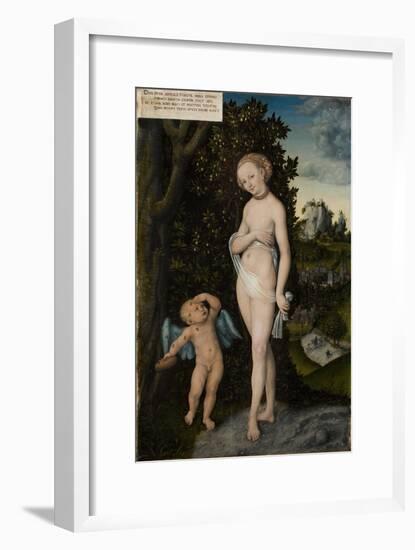 Venus with Cupid Stealing Honey, 1530-Lucas Cranach the Elder-Framed Giclee Print