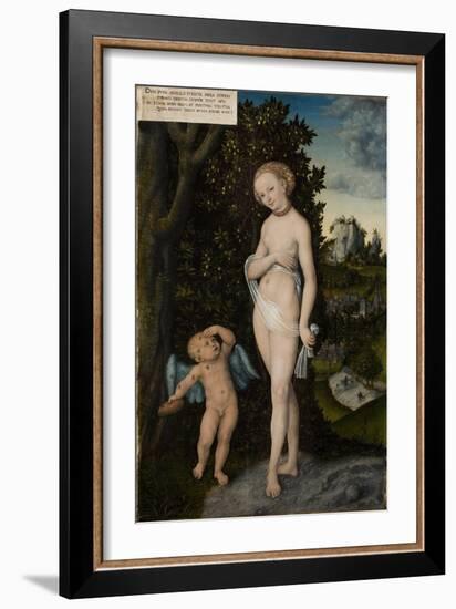 Venus with Cupid Stealing Honey, 1530-Lucas Cranach the Elder-Framed Giclee Print