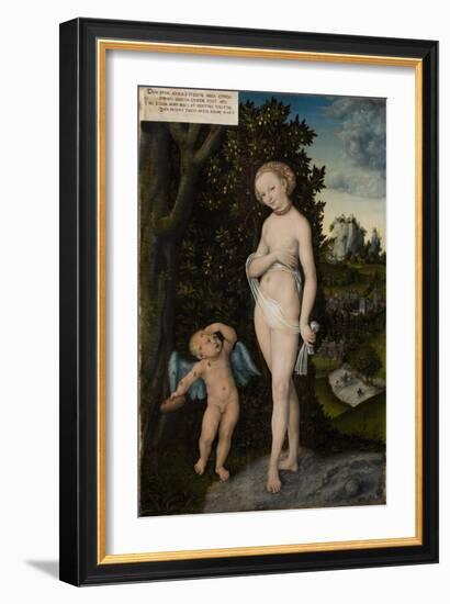 Venus with Cupid Stealing Honey, 1530-Lucas Cranach the Elder-Framed Giclee Print