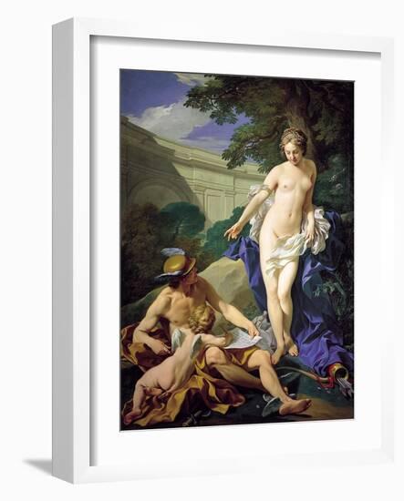 Venus with Mercury and Cupid-Louis Michel Van Loo-Framed Premium Giclee Print