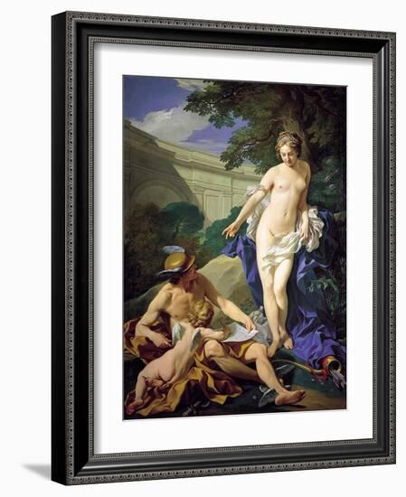 Venus with Mercury and Cupid-Louis Michel Van Loo-Framed Premium Giclee Print