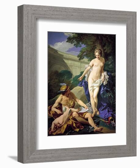 Venus with Mercury and Cupid-Louis Michel Van Loo-Framed Giclee Print