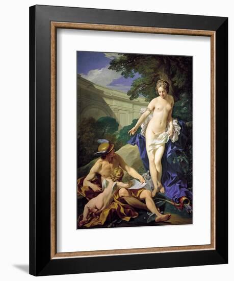 Venus with Mercury and Cupid-Louis Michel Van Loo-Framed Giclee Print