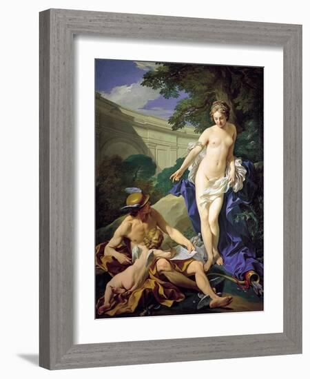 Venus with Mercury and Cupid-Louis Michel Van Loo-Framed Giclee Print