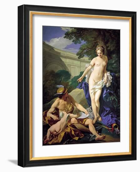 Venus with Mercury and Cupid-Louis Michel Van Loo-Framed Giclee Print